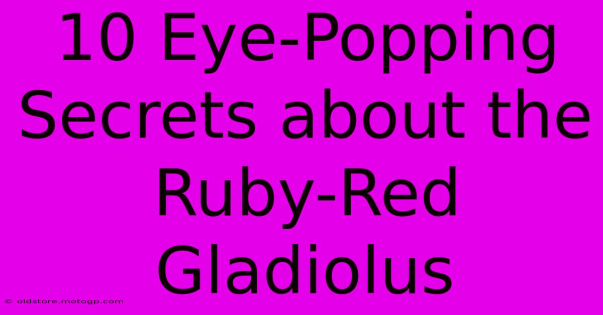 10 Eye-Popping Secrets About The Ruby-Red Gladiolus