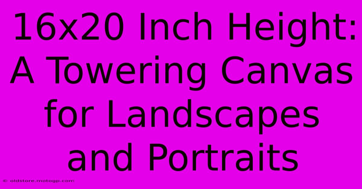 16x20 Inch Height: A Towering Canvas For Landscapes And Portraits