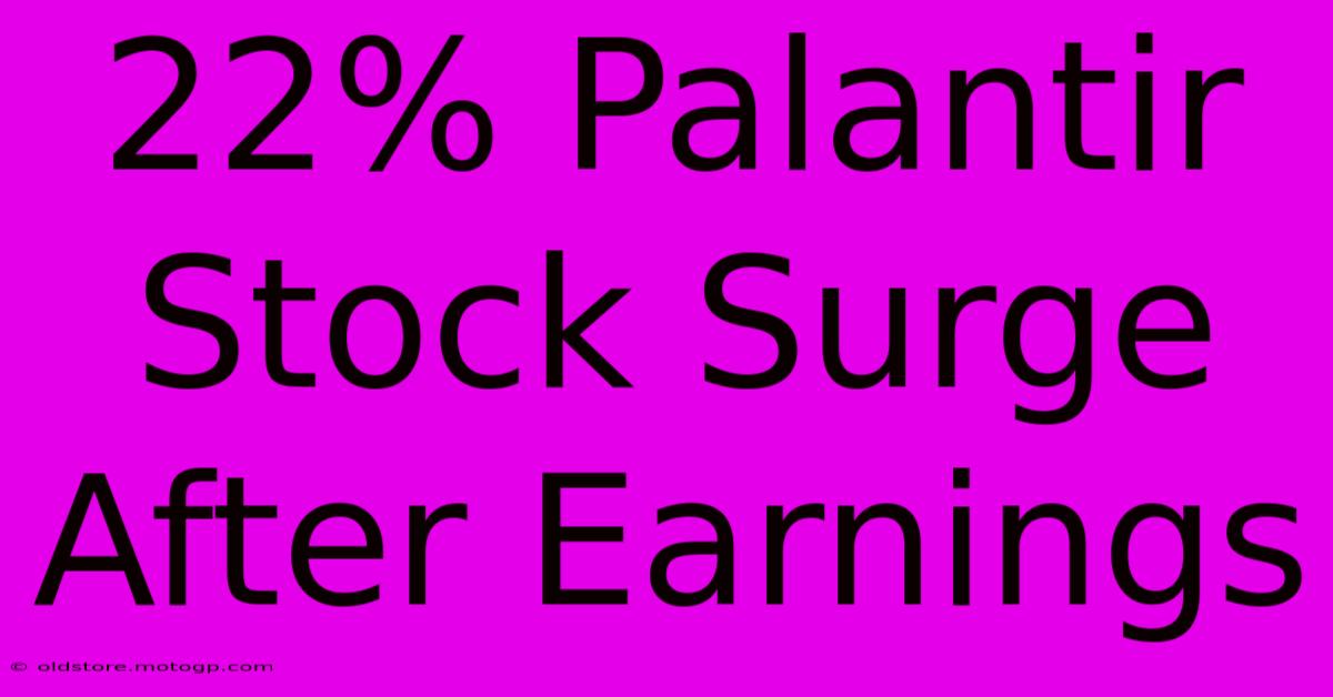 22% Palantir Stock Surge After Earnings