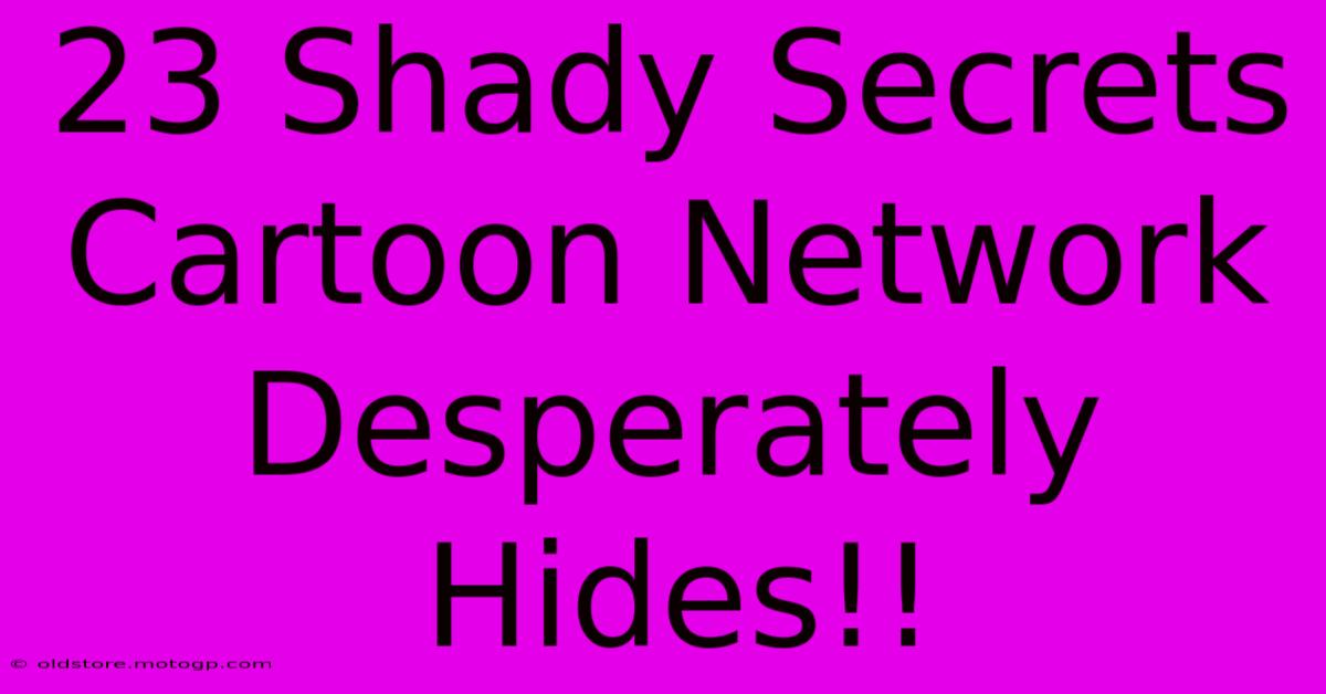 23 Shady Secrets Cartoon Network Desperately Hides!!