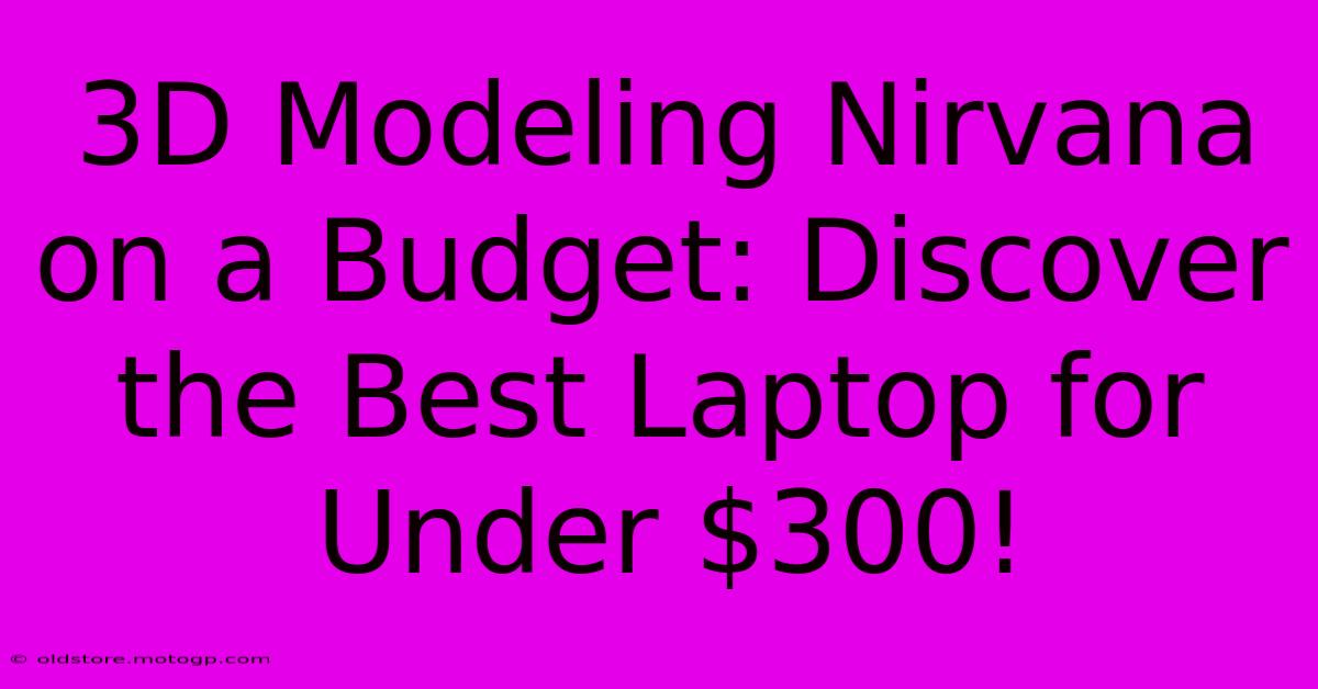 3D Modeling Nirvana On A Budget: Discover The Best Laptop For Under $300!