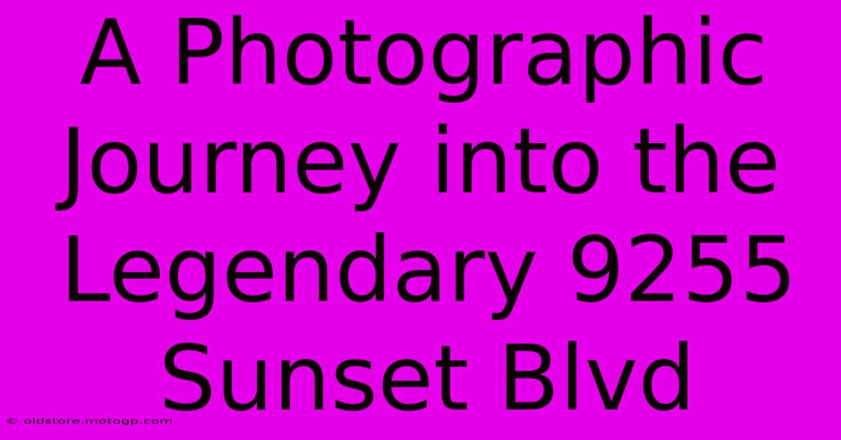 A Photographic Journey Into The Legendary 9255 Sunset Blvd