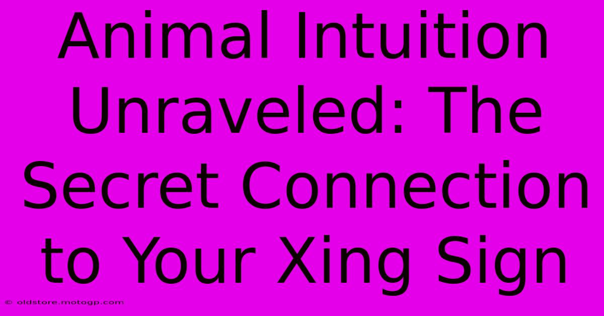 Animal Intuition Unraveled: The Secret Connection To Your Xing Sign