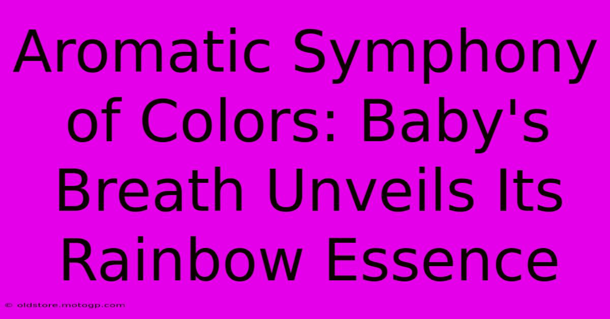 Aromatic Symphony Of Colors: Baby's Breath Unveils Its Rainbow Essence