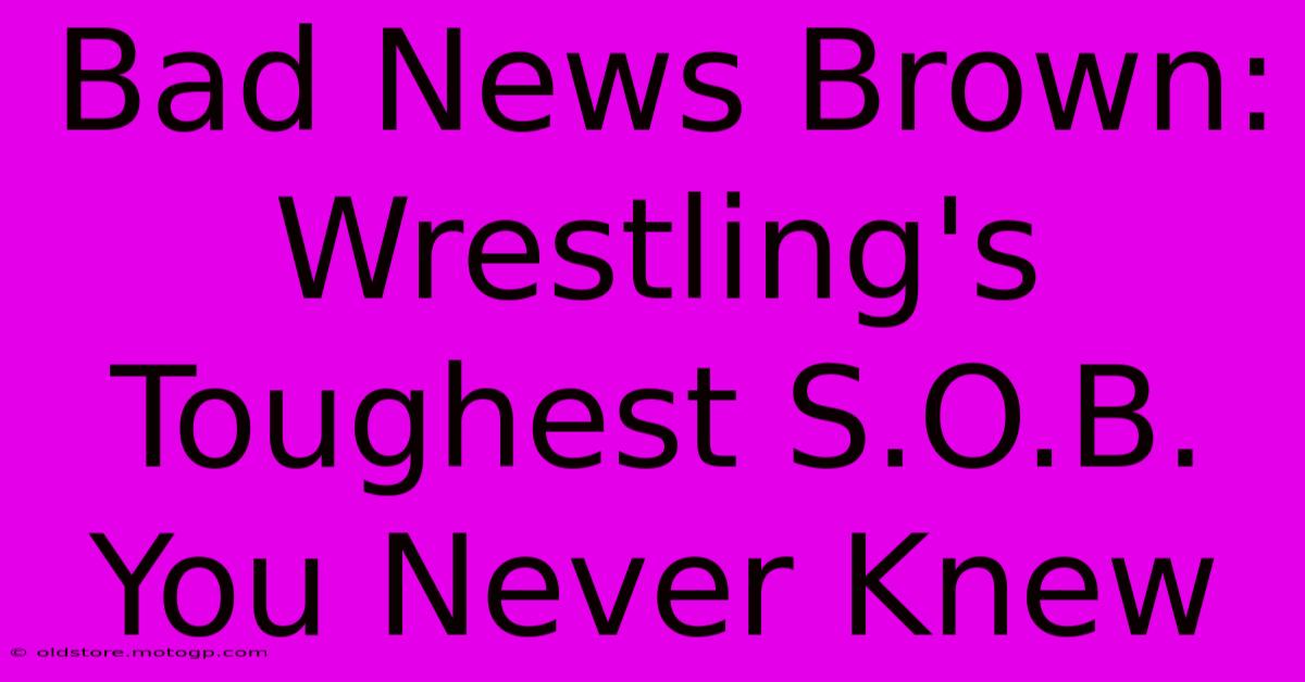 Bad News Brown: Wrestling's Toughest S.O.B. You Never Knew