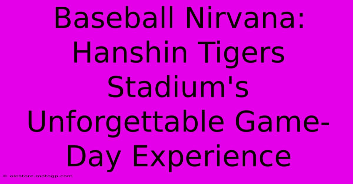 Baseball Nirvana: Hanshin Tigers Stadium's Unforgettable Game-Day Experience