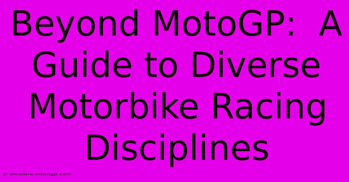 Beyond MotoGP:  A Guide To Diverse Motorbike Racing Disciplines