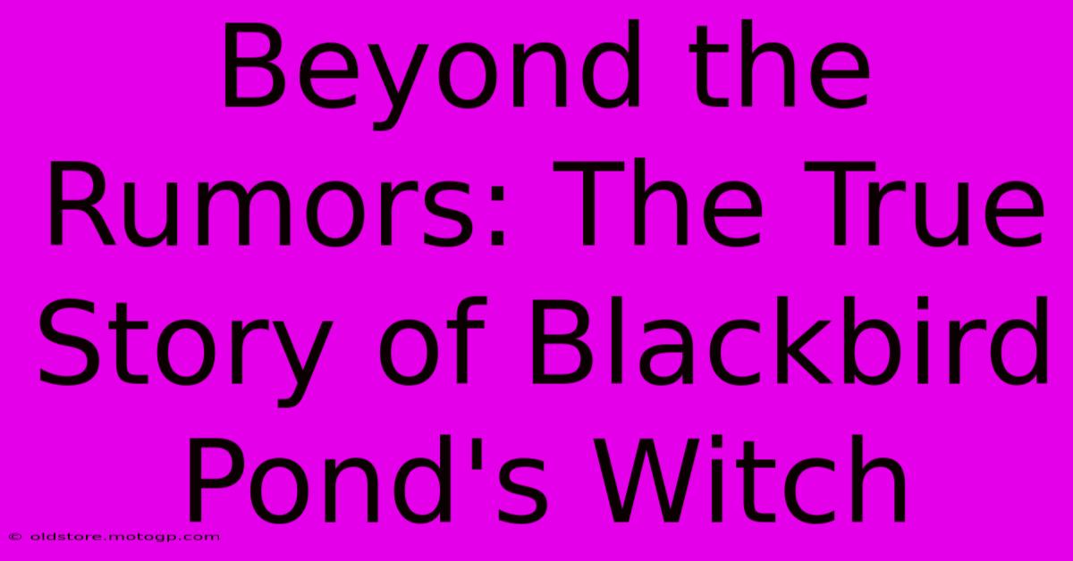 Beyond The Rumors: The True Story Of Blackbird Pond's Witch