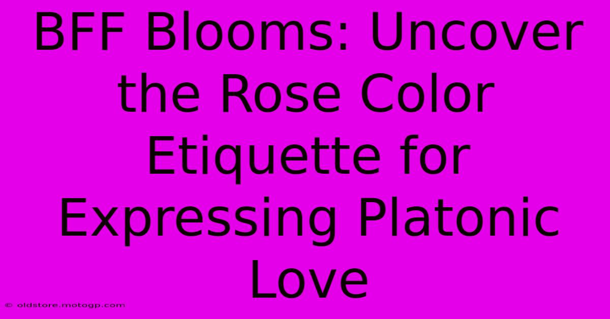 BFF Blooms: Uncover The Rose Color Etiquette For Expressing Platonic Love