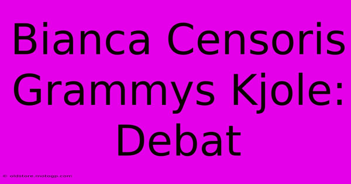 Bianca Censoris Grammys Kjole: Debat