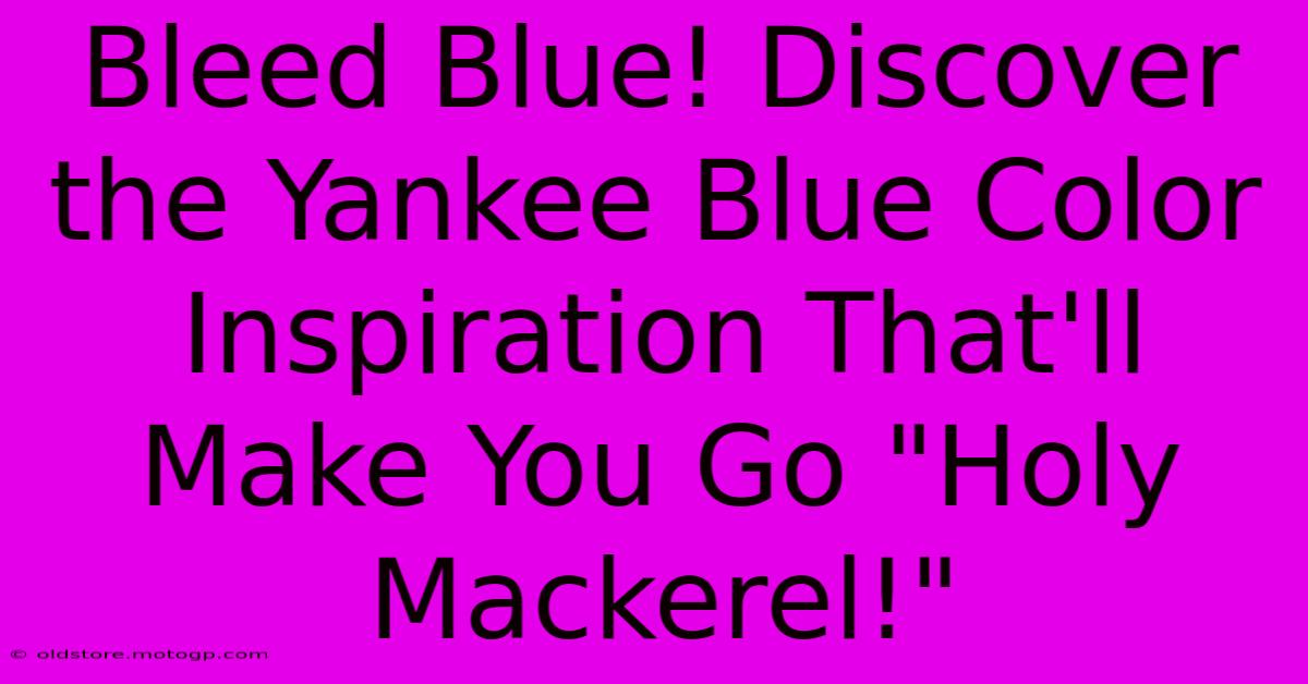 Bleed Blue! Discover The Yankee Blue Color Inspiration That'll Make You Go 