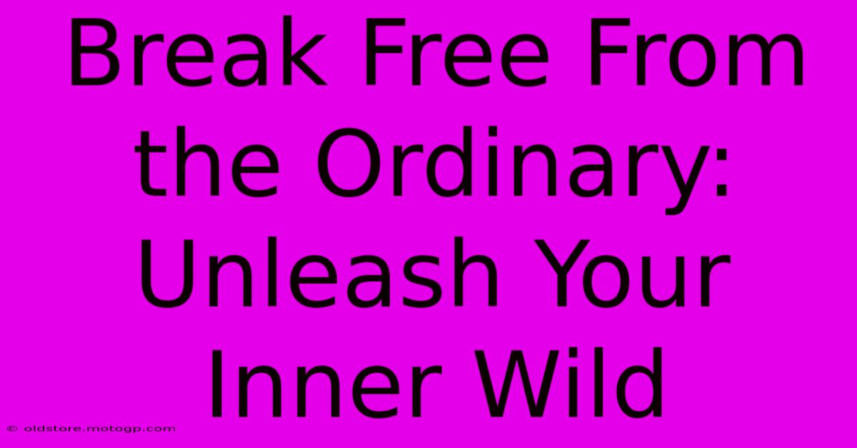 Break Free From The Ordinary: Unleash Your Inner Wild