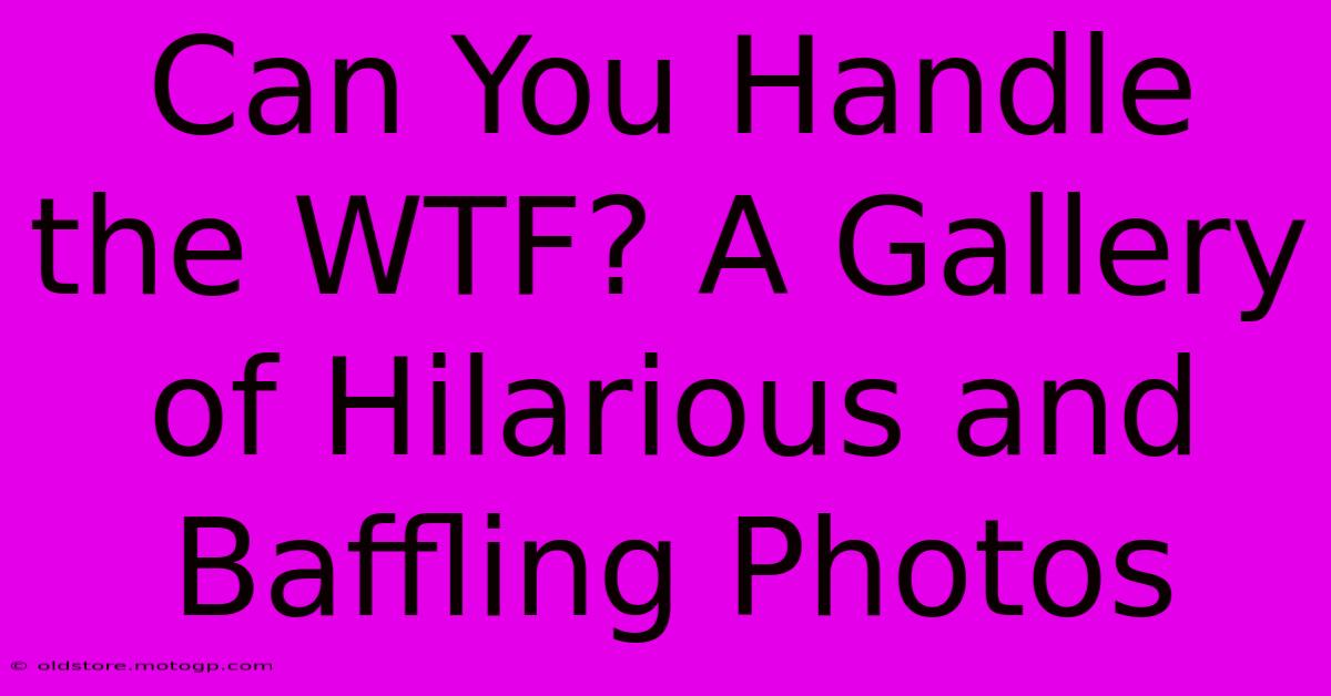 Can You Handle The WTF? A Gallery Of Hilarious And Baffling Photos