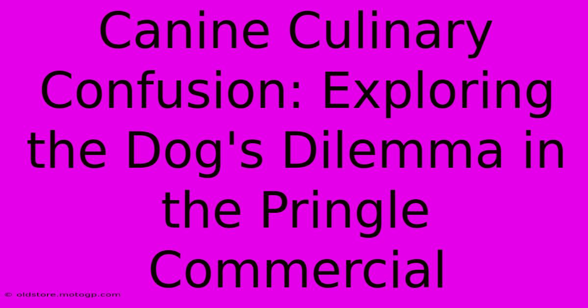 Canine Culinary Confusion: Exploring The Dog's Dilemma In The Pringle Commercial