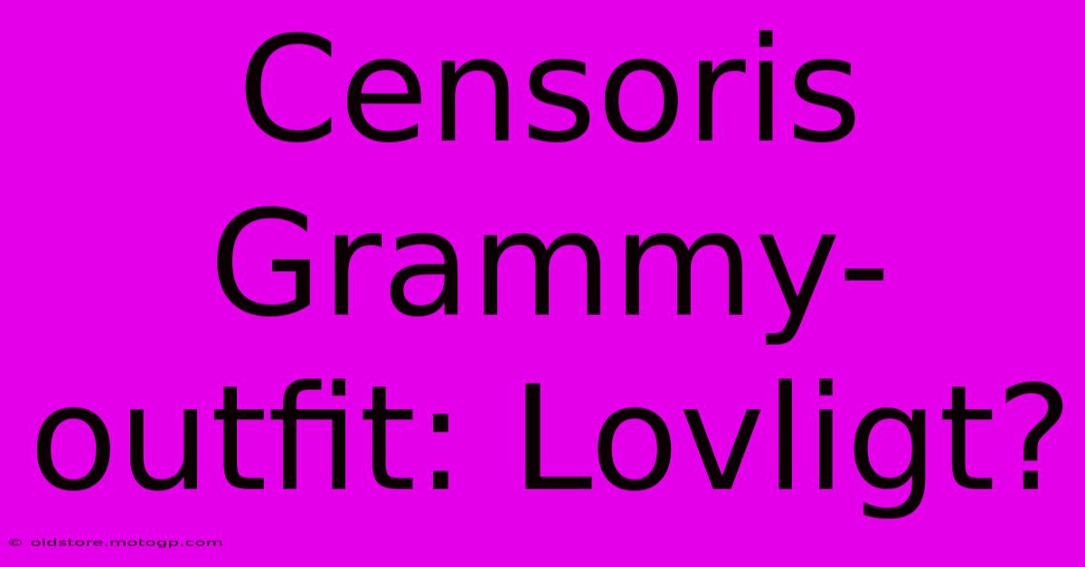 Censoris Grammy-outfit: Lovligt?