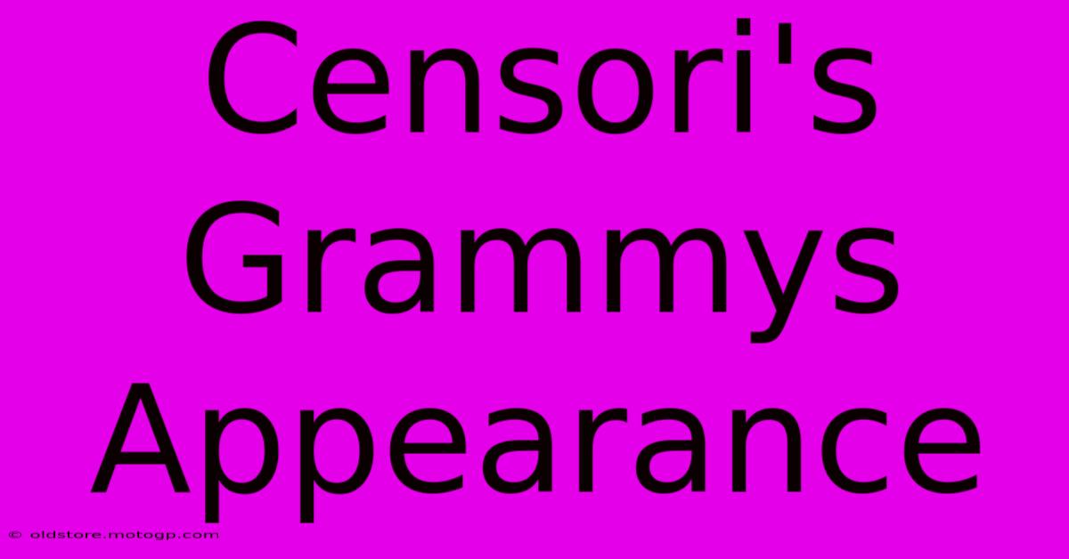 Censori's Grammys Appearance