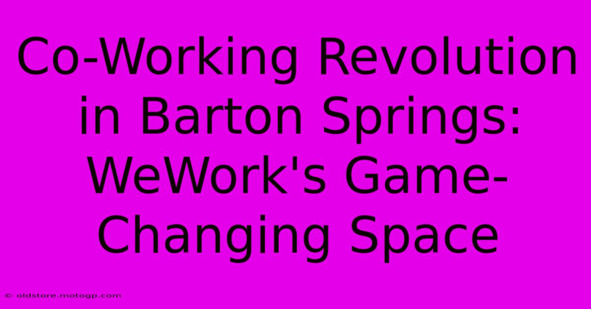 Co-Working Revolution In Barton Springs: WeWork's Game-Changing Space