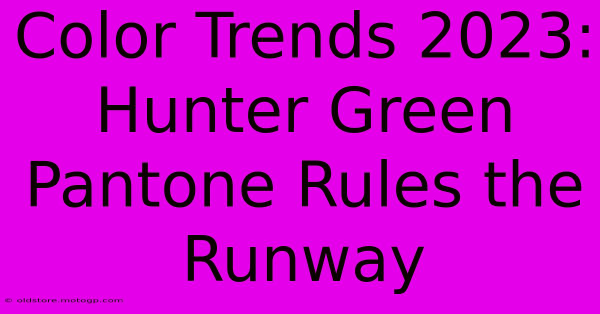 Color Trends 2023: Hunter Green Pantone Rules The Runway