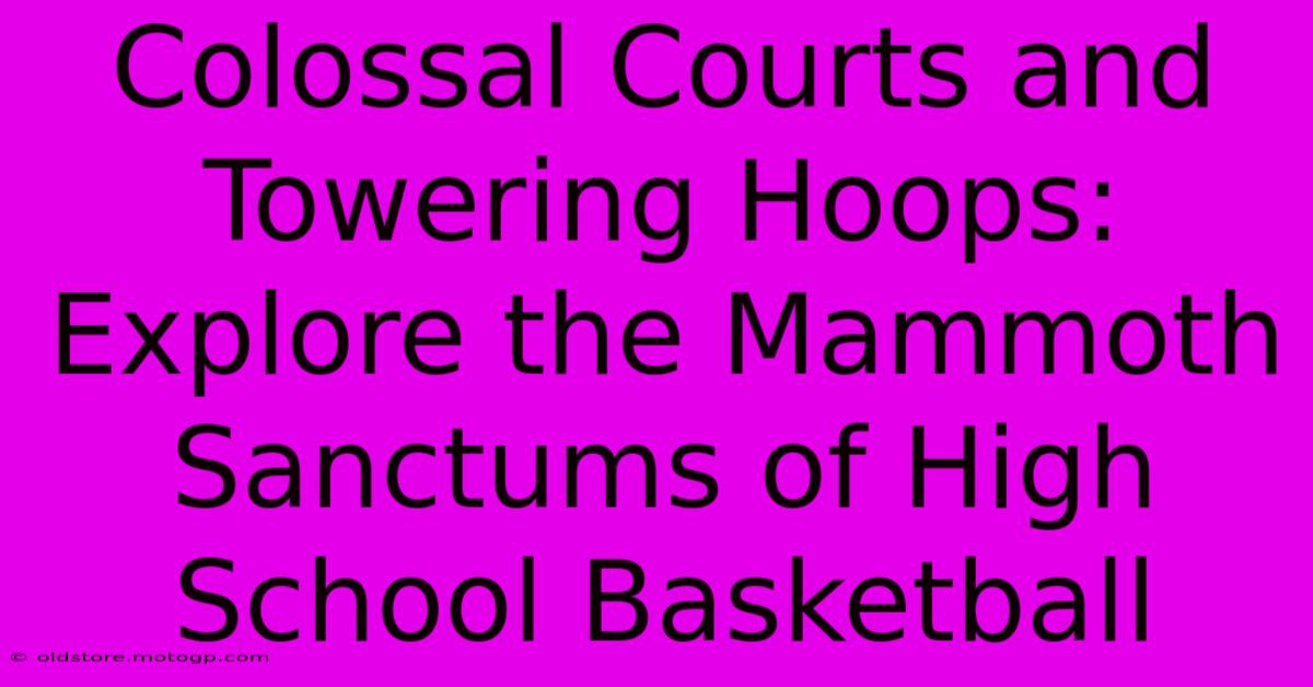 Colossal Courts And Towering Hoops: Explore The Mammoth Sanctums Of High School Basketball