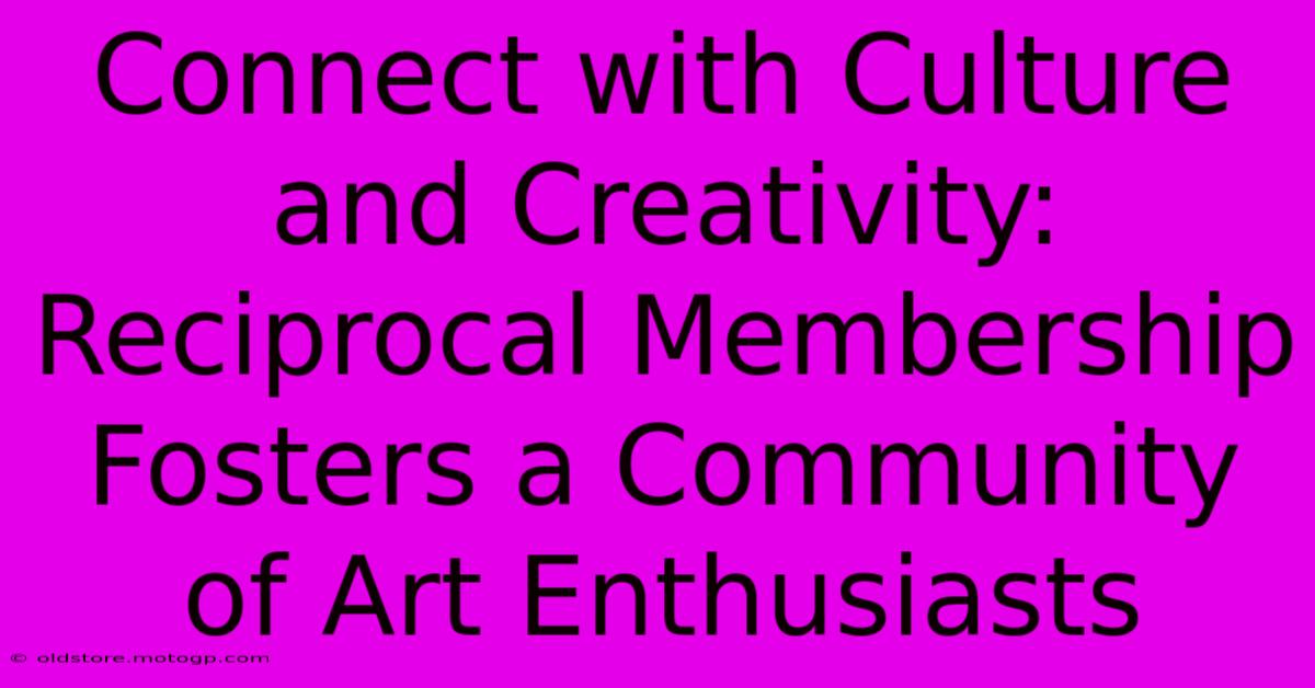 Connect With Culture And Creativity: Reciprocal Membership Fosters A Community Of Art Enthusiasts