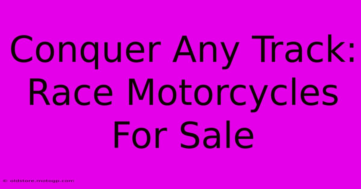 Conquer Any Track: Race Motorcycles For Sale