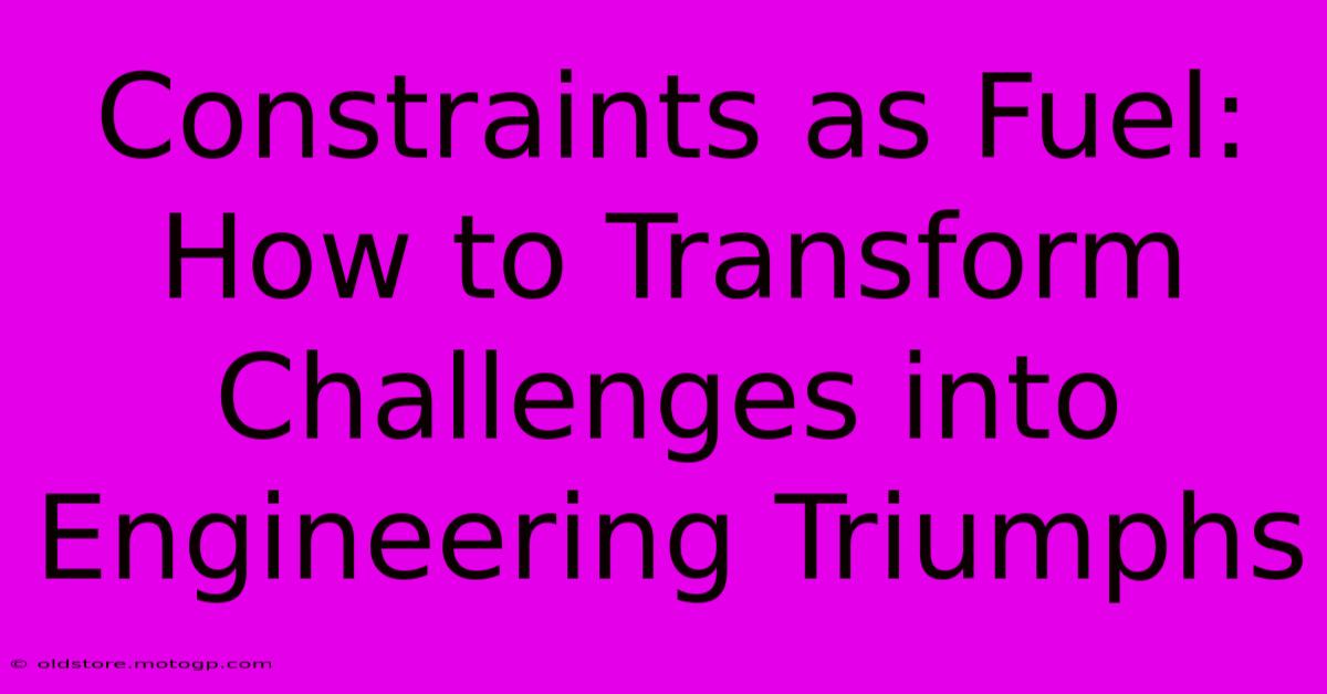 Constraints As Fuel: How To Transform Challenges Into Engineering Triumphs