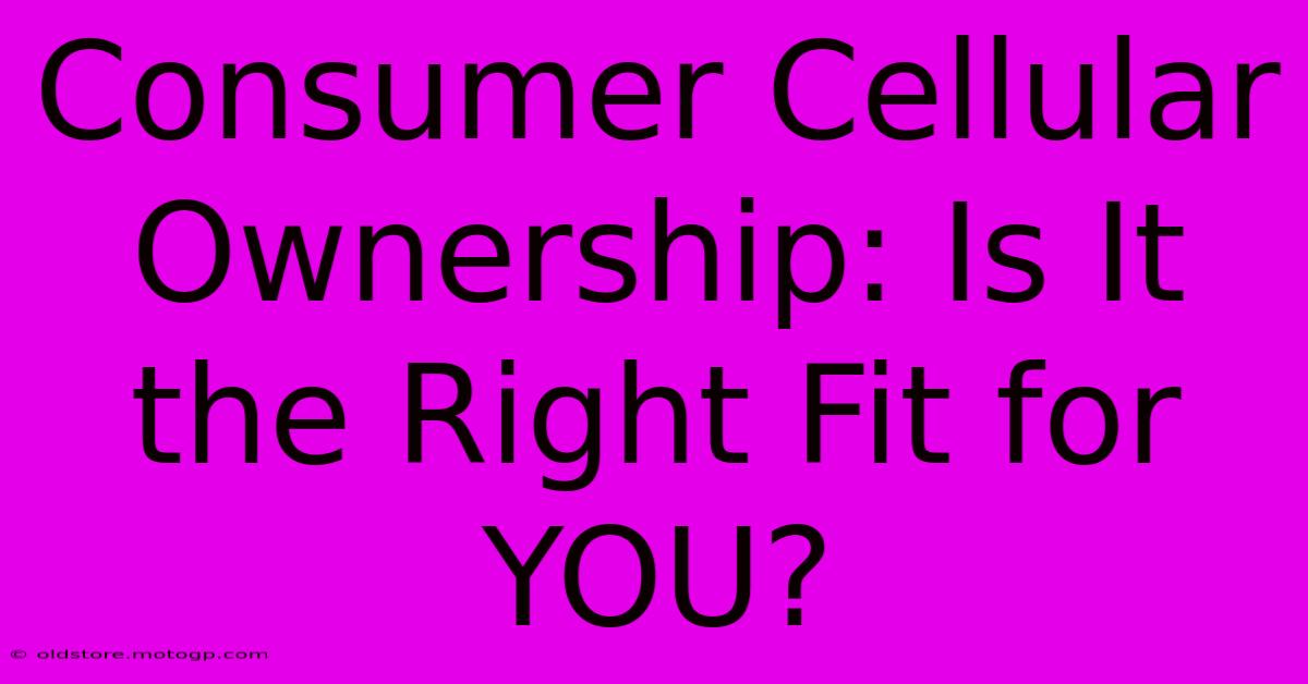 Consumer Cellular Ownership: Is It The Right Fit For YOU?