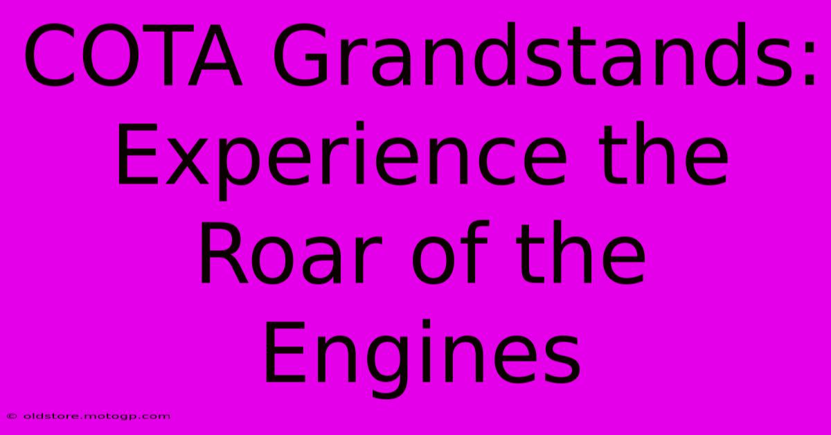 COTA Grandstands: Experience The Roar Of The Engines