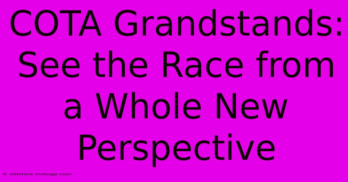 COTA Grandstands:  See The Race From A Whole New Perspective