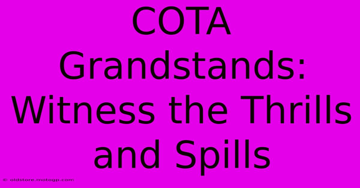 COTA Grandstands:  Witness The Thrills And Spills