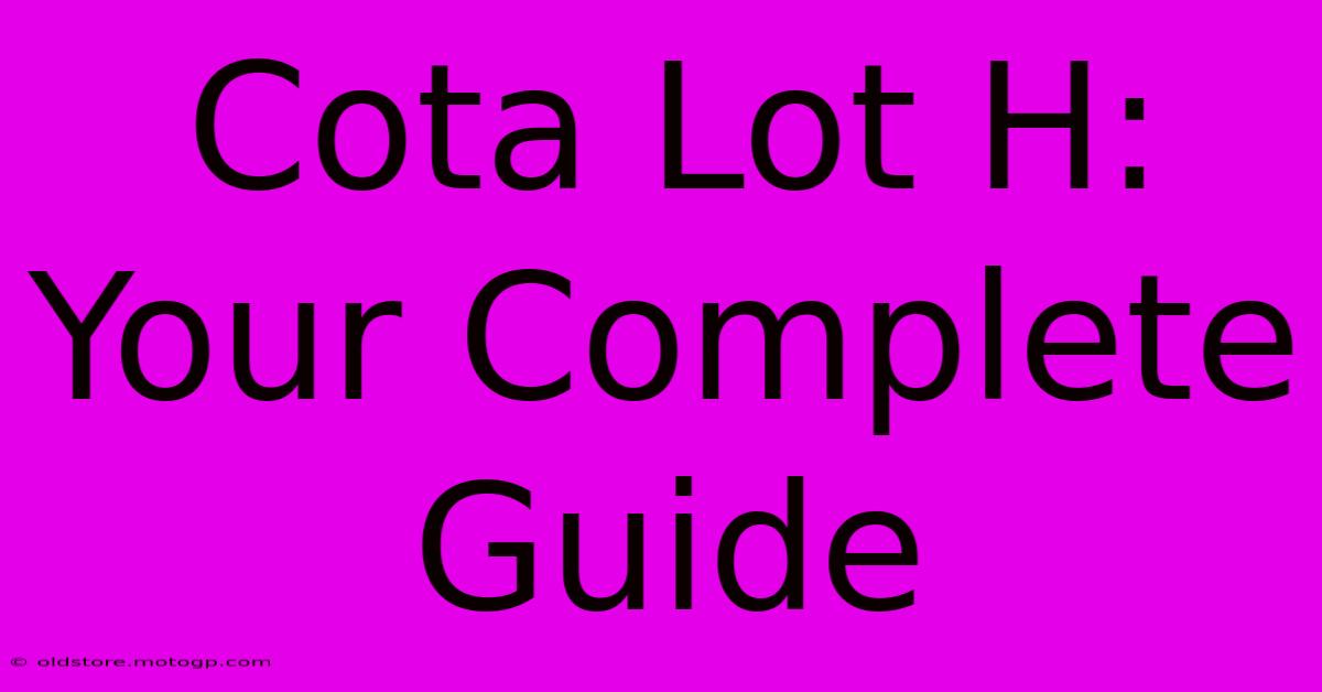 Cota Lot H: Your Complete Guide