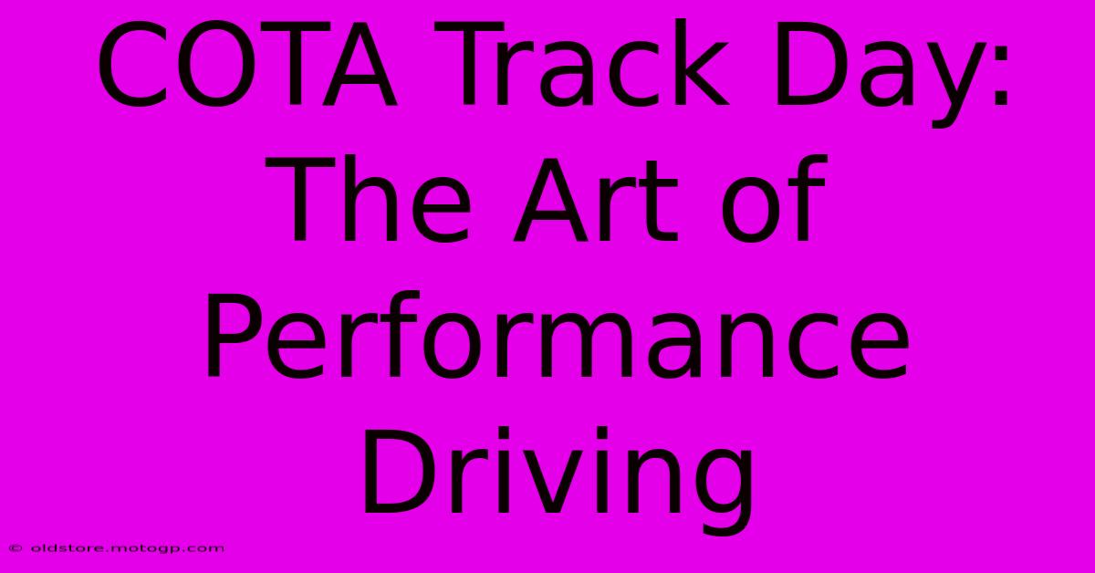 COTA Track Day: The Art Of Performance Driving