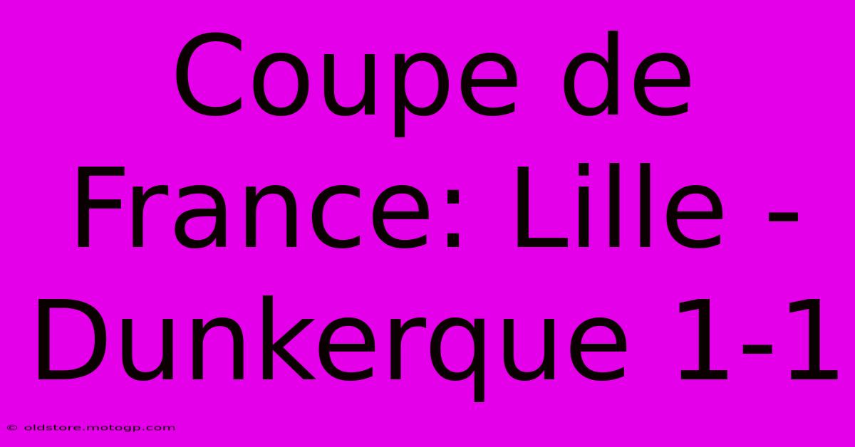 Coupe De France: Lille - Dunkerque 1-1