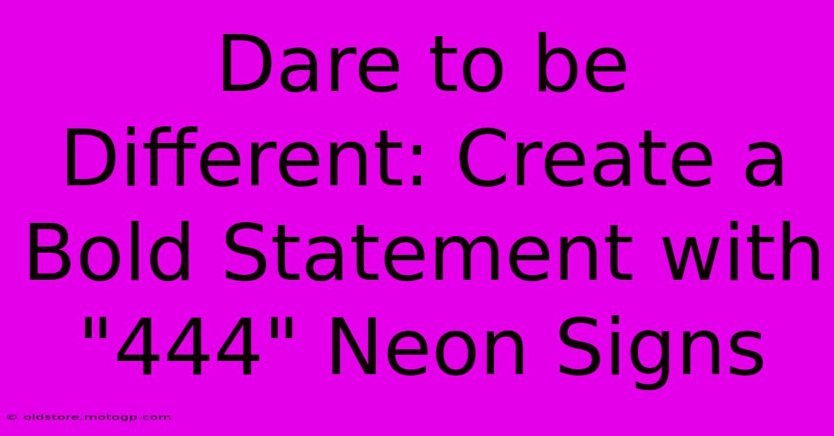 Dare To Be Different: Create A Bold Statement With 