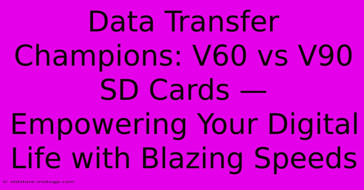 Data Transfer Champions: V60 Vs V90 SD Cards — Empowering Your Digital Life With Blazing Speeds