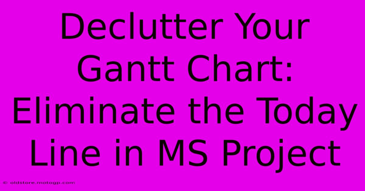 Declutter Your Gantt Chart: Eliminate The Today Line In MS Project