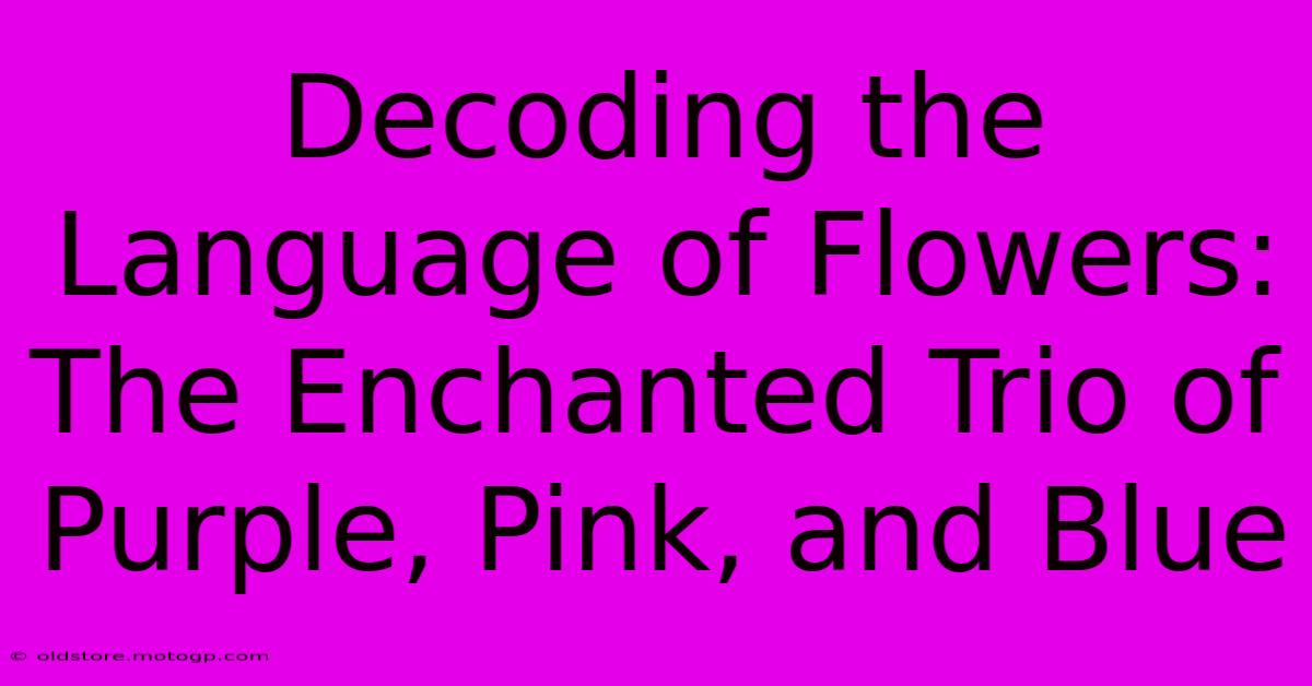 Decoding The Language Of Flowers: The Enchanted Trio Of Purple, Pink, And Blue