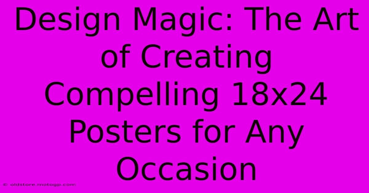 Design Magic: The Art Of Creating Compelling 18x24 Posters For Any Occasion