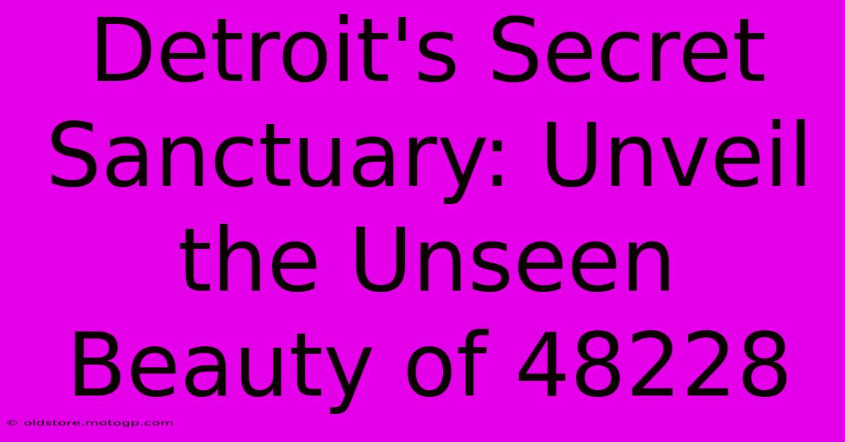 Detroit's Secret Sanctuary: Unveil The Unseen Beauty Of 48228