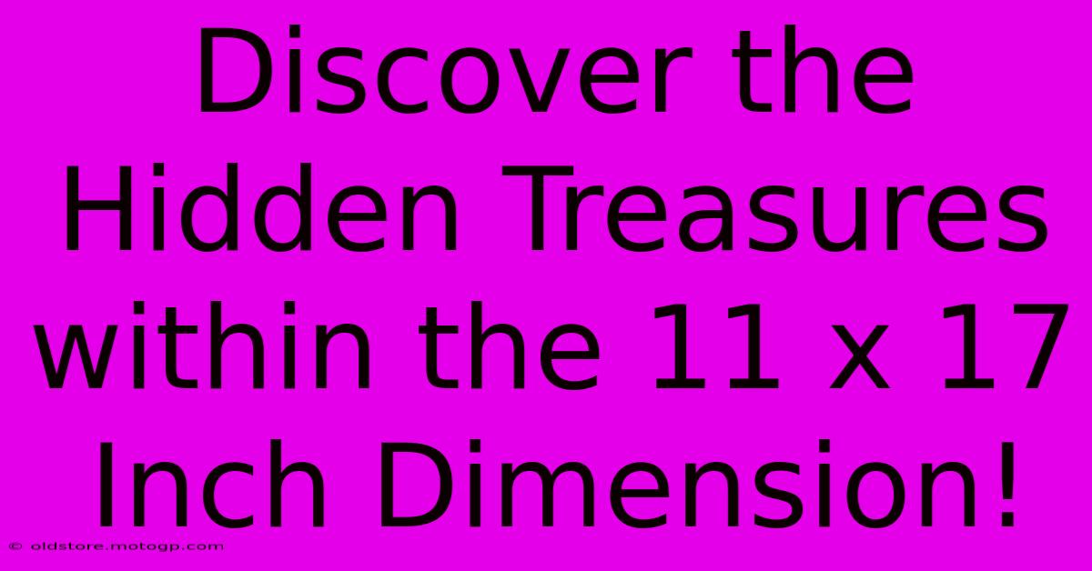 Discover The Hidden Treasures Within The 11 X 17 Inch Dimension!