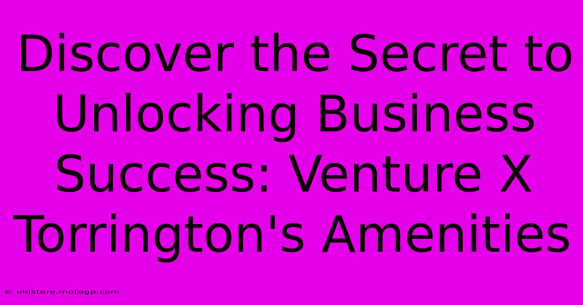 Discover The Secret To Unlocking Business Success: Venture X Torrington's Amenities