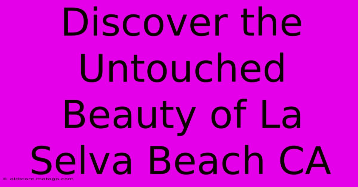 Discover The Untouched Beauty Of La Selva Beach CA