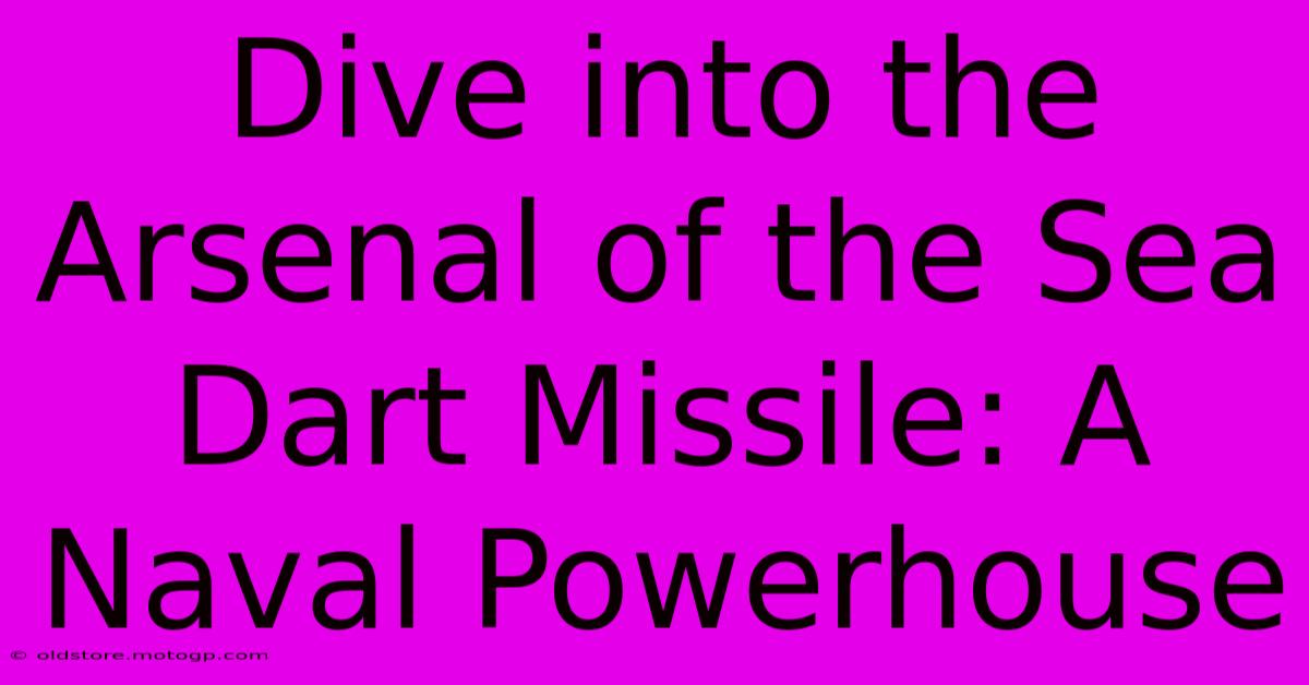 Dive Into The Arsenal Of The Sea Dart Missile: A Naval Powerhouse