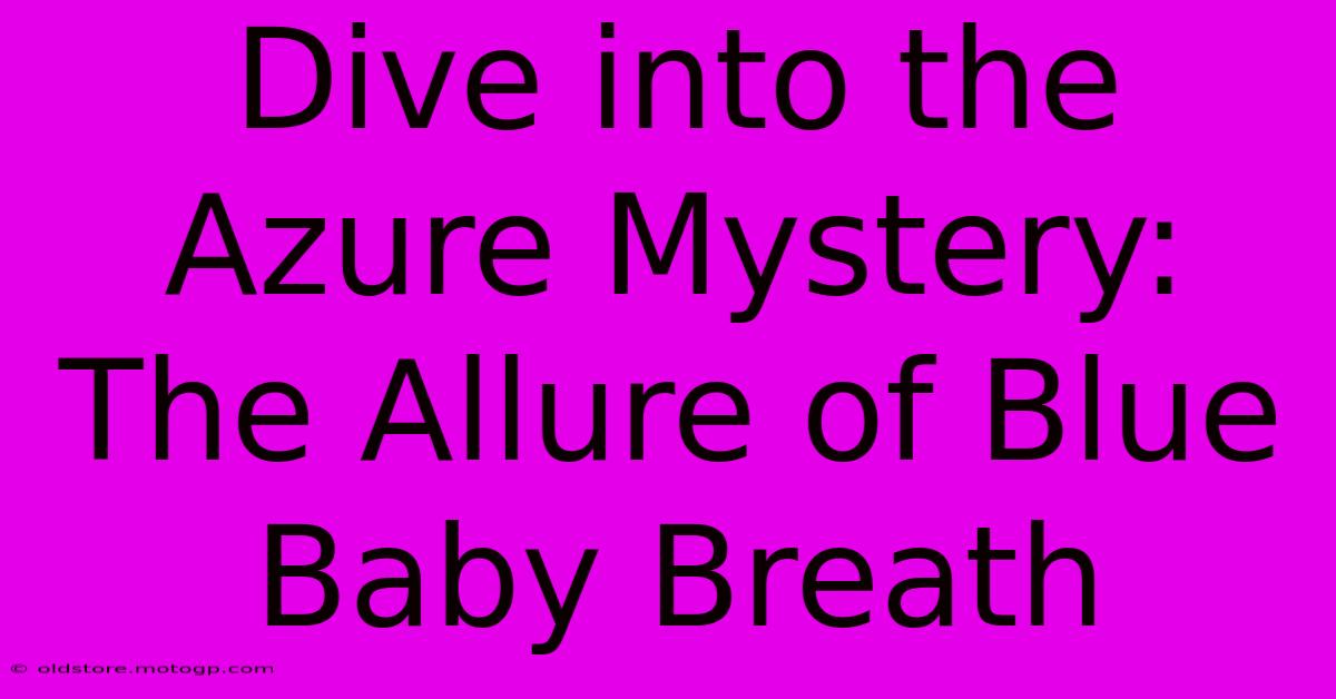 Dive Into The Azure Mystery: The Allure Of Blue Baby Breath