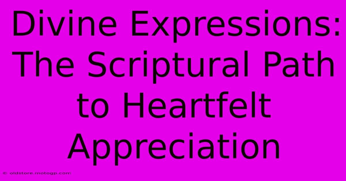 Divine Expressions: The Scriptural Path To Heartfelt Appreciation