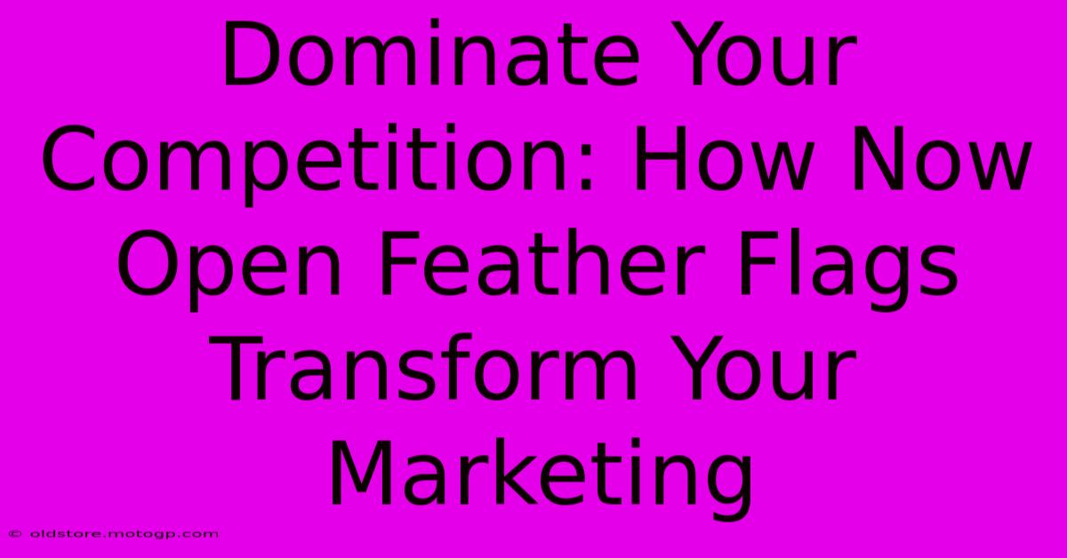 Dominate Your Competition: How Now Open Feather Flags Transform Your Marketing