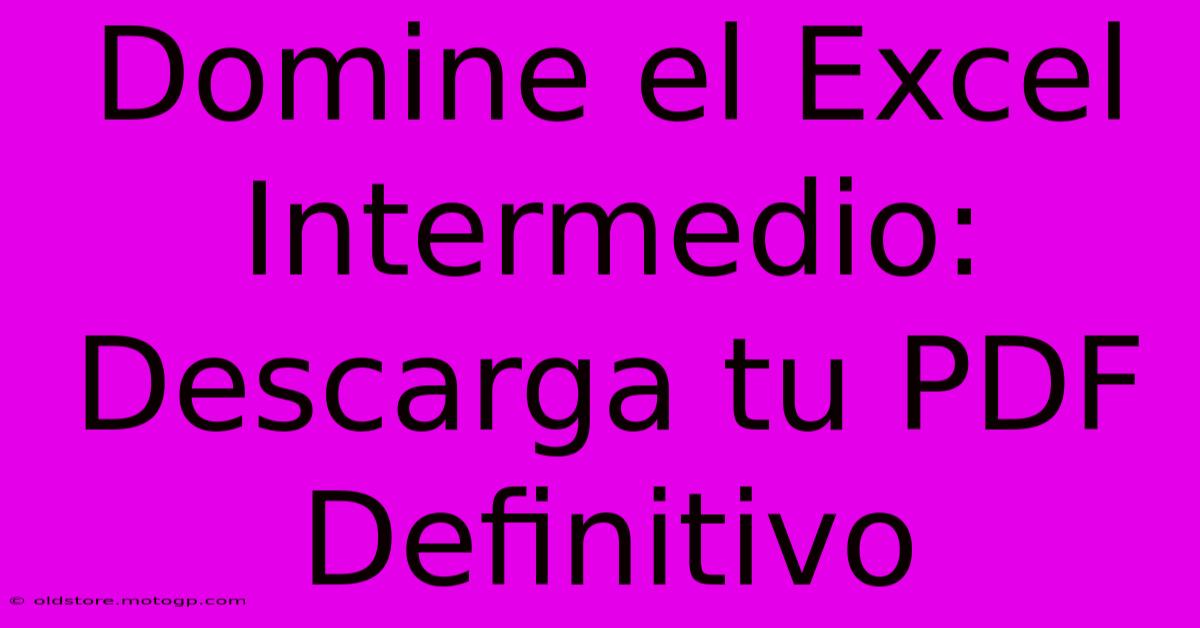 Domine El Excel Intermedio: Descarga Tu PDF Definitivo