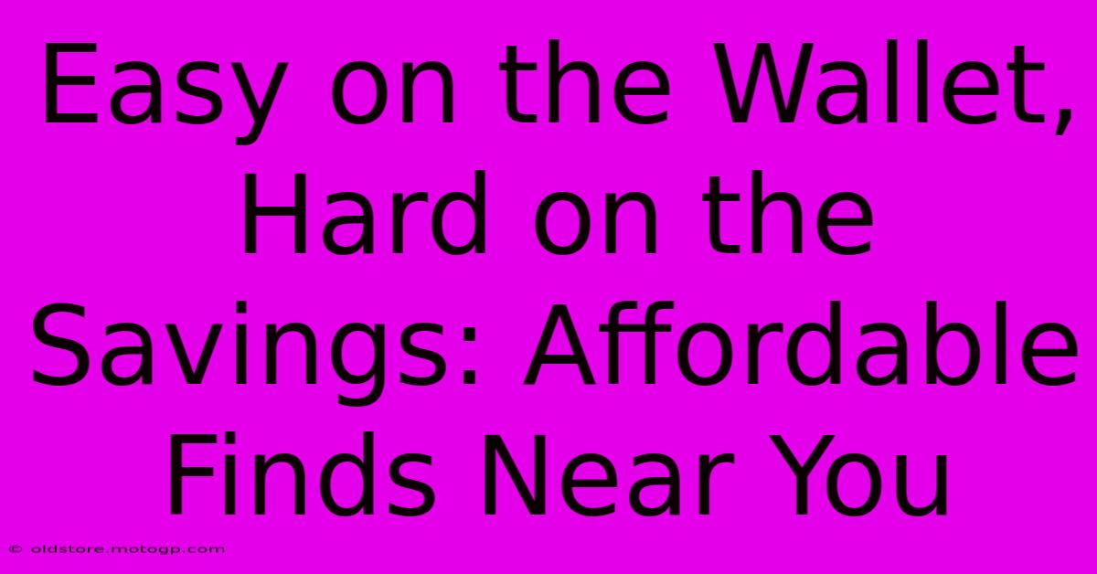 Easy On The Wallet, Hard On The Savings: Affordable Finds Near You