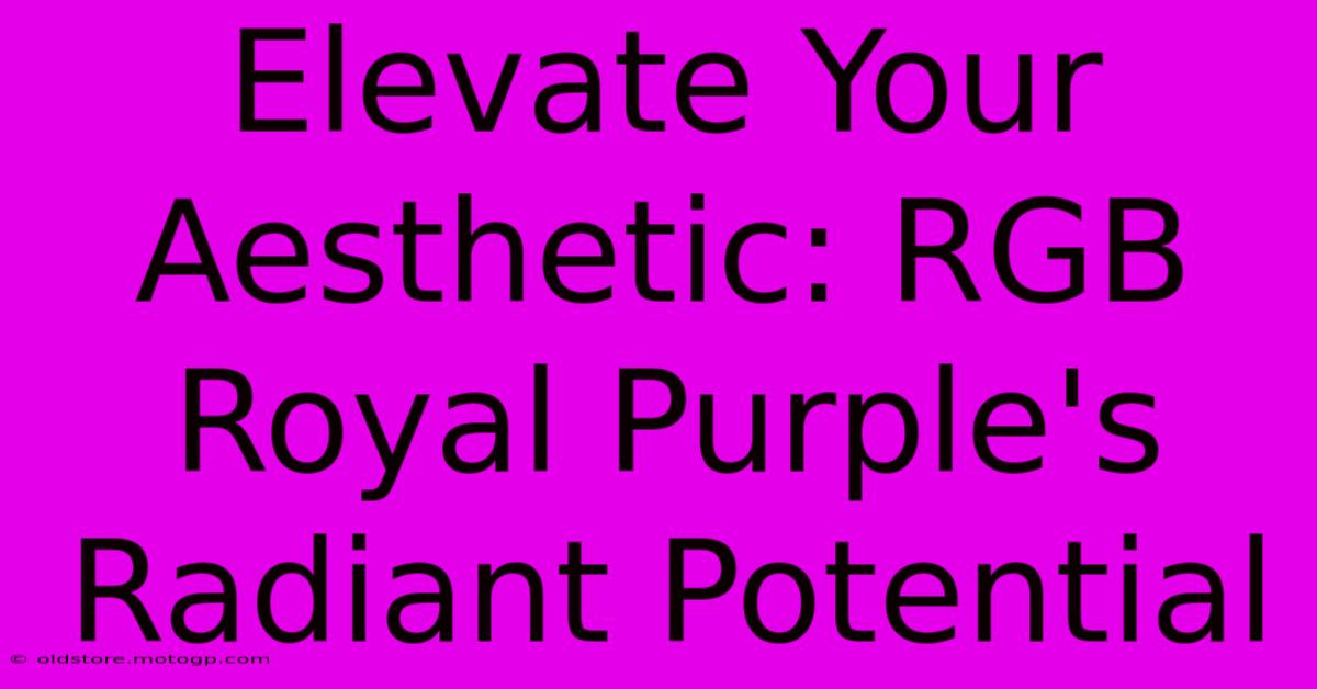 Elevate Your Aesthetic: RGB Royal Purple's Radiant Potential