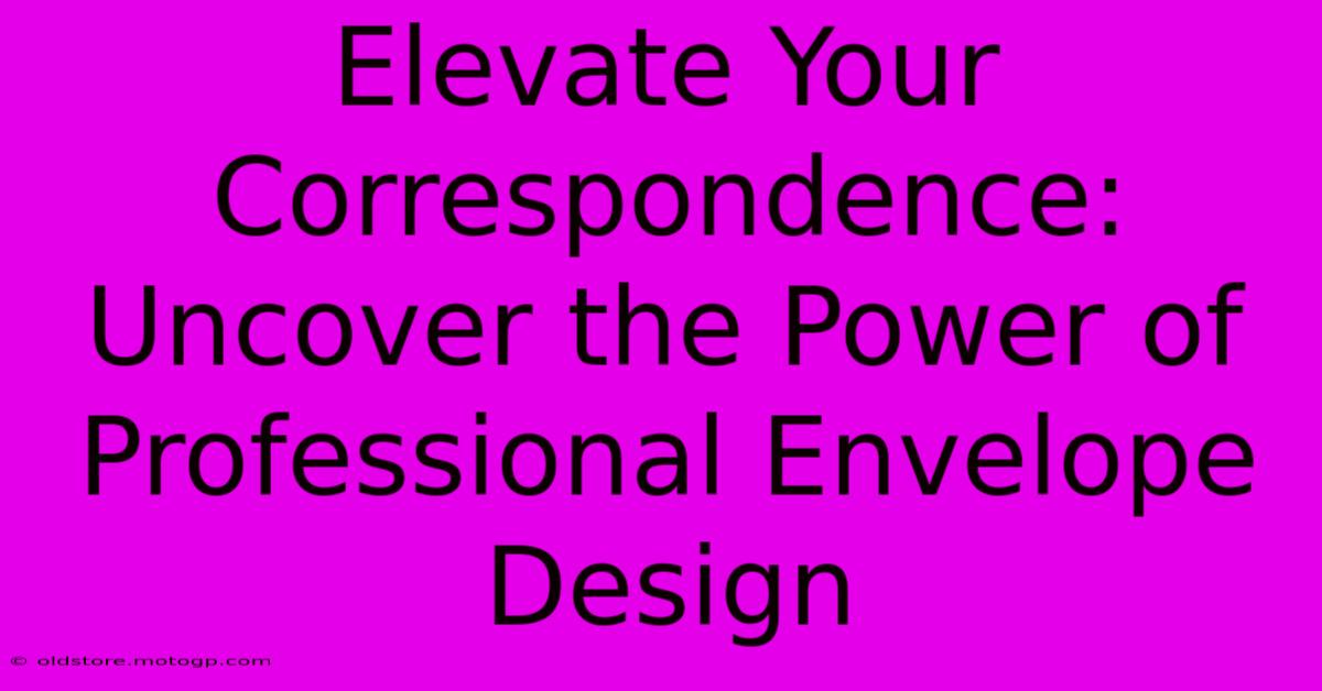 Elevate Your Correspondence: Uncover The Power Of Professional Envelope Design